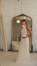 Halter Neck Long Skirt Suit For Women